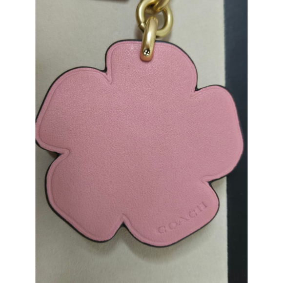 NWOT Coach Pink Tea Flower Charm - Picture 5 of 6